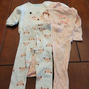 Pekkle Baby Girl Fox Outfit Set